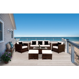 Gartenmöbel Rattanmöbel Rimini Luxus Lounge braun
