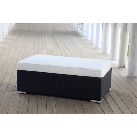 Gartenmöbel Sitzbank mit Polster Buddha schwarz