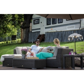 Gartensofa 3-Sitzer Mumbai braun