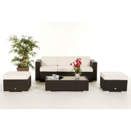 Gartensofa Niagara 3er Sofa 4-teilig