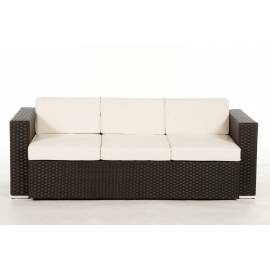 Gartensofa Niagara 3er Sofa braun