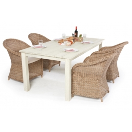 Gartentisch Noella Holztisch mit 4 Stühlen