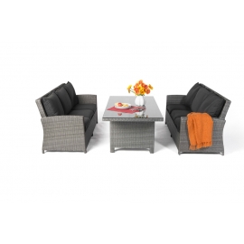 Gartentisch Peppels 2 Gartenbank Dining grau