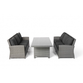 Gartentisch Peppels Lounge Dining Tischset grau