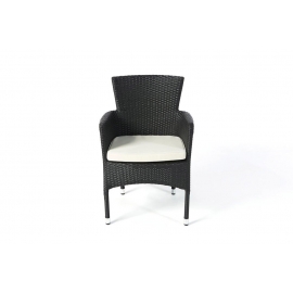 Gomera Stuhl mit Sitzpolster beige