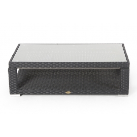 Lexa Rattan Lounge Gartenmöbel Tisch unten schwarz