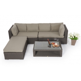Lexa XL Outdoor Lounge Gartenmöbel Set braun