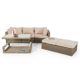 Liam Rattan Lounge Rattanmöbel Set natural