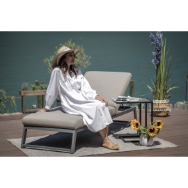 Liegestuhl Benz Sunbrella sandbraun