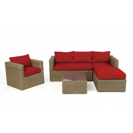 Lounge Jurassic natural Polsterbezug rot