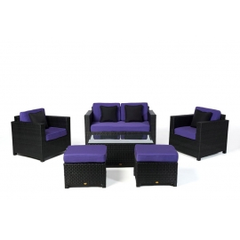 Lounge Dallas Deluxe Outdoorstoff violett