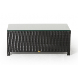 Madison Rattan coffee table schwarz