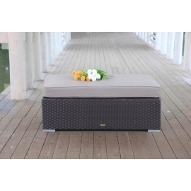 Rattanmöbel Day braun Bank mit Polster