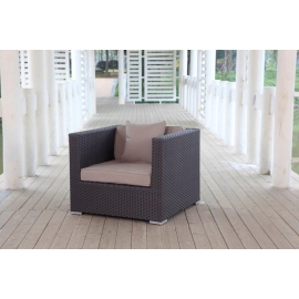 Möbel Gartenmöbel Loungesessel Master Rattangeflecht braun