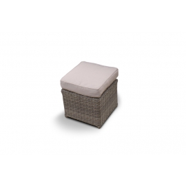 Gartenmöbel Rattanlounge Dining Broadway Hocker natural round.