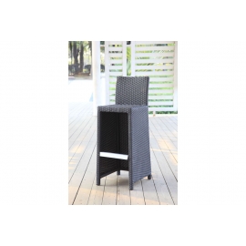 Möbel Rattan Barhocker mit Rückenlehne, Sylt 