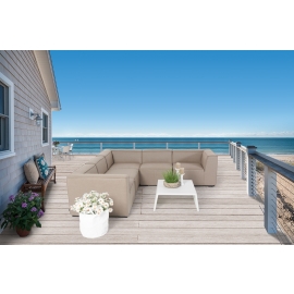 Outdoor Ecklounge Saidy mit Alu Tisch