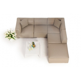 Outdoor Lounge: Ecklounge Bonita mit Tisch