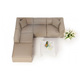Outdoor Lounge Ecklounge Bonnita sandbraun