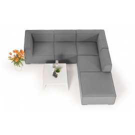 Outdoor Lounge mit Tisch Bonita grau