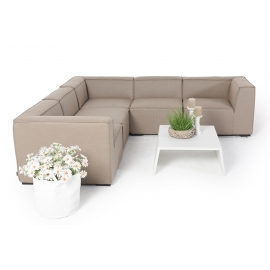 Outdoor Lounge Saidy 6-teilig sandbraun