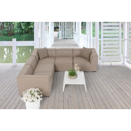 Outdoor Lounge Saidy sandbraun 250cm