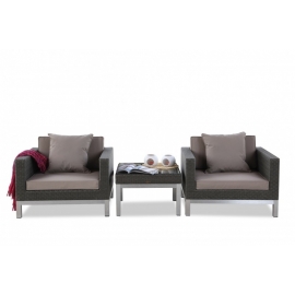 Rattanmöbel Ela Lounge: Polsterbezug sandbraun