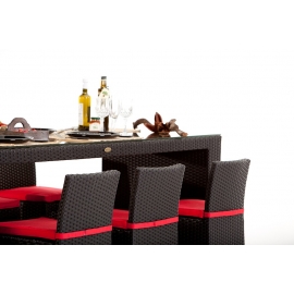 Rattan Bar Barset VIP Rattanmöbel schwarz