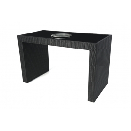 Rattan Bar schwarz Robinson 160cm