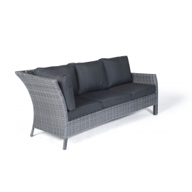 Rattan Eckbank Mauritius Gartenmöbel mixgrau