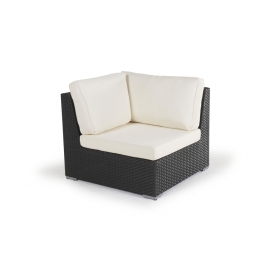 Rattan Ecke Rattan Lounge Karibik schwarz