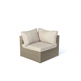 Rattan Eckelement natural round Bali