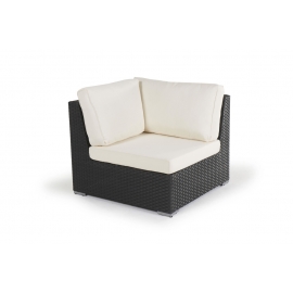 Rattan Eckteil Blackfly schwarz