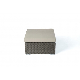 Rattan Fusshocker mit Polster, Rattanmöbel Mumbai braun