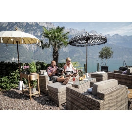 Rattan Gartenlounge Dallas Luxus natural