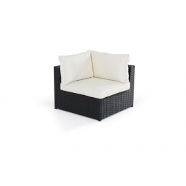 Rattan Gartenmöbel Bali schwarz Eckteil