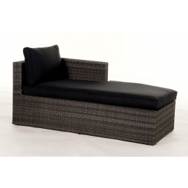 Rattan Gartenmöbel Jurassic mixgrau Recamiere