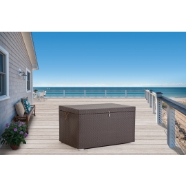 Rattan Gartenmöbel Kissenbox braun