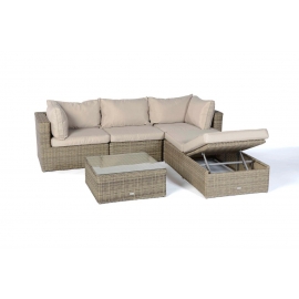 Rattan Gartenmöbel Potter Lounge natural round Loungeset