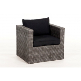 Rattan Gartenmöbel Rattanmöbel Jurassic Sessel mixgrau