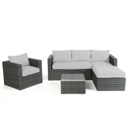 Rattan Gartenmöbel Rattanmöbel Stoffbezug beige