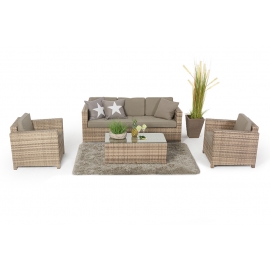 Rattan Gartenmöbel Rimini natural Loungemöbel Set
