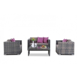 Rattan Gartenmöbel Tiffany grau braun Rattanmöbel