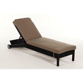Rattan Liegestuhl Palma - Liegepolster sandbraun