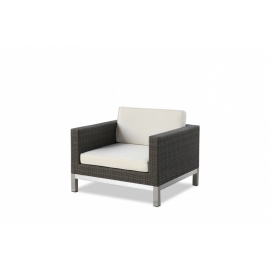 Rattan Lounge Ela Deluxe Rattanmöbel Sessel graubraun