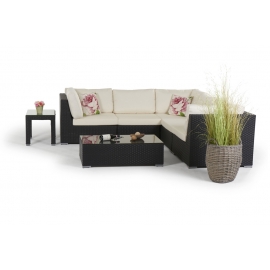 Rattan Lounge Gartenmöbel Fernando schwarz