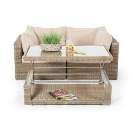 Rattan Lounge Grace 3-teilig natural