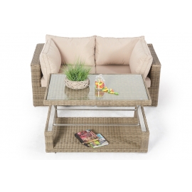 Rattan Lounge Grace Loungetisch verstellbar
