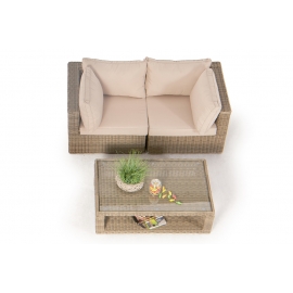Rattan Lounge Grace natural von oben