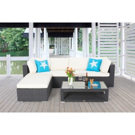 Rattan Lounge Lexa Gartenmöbel Tisch unten